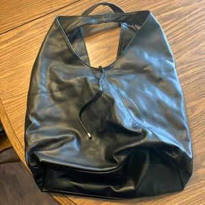 Black Leather Donna Karan Purse